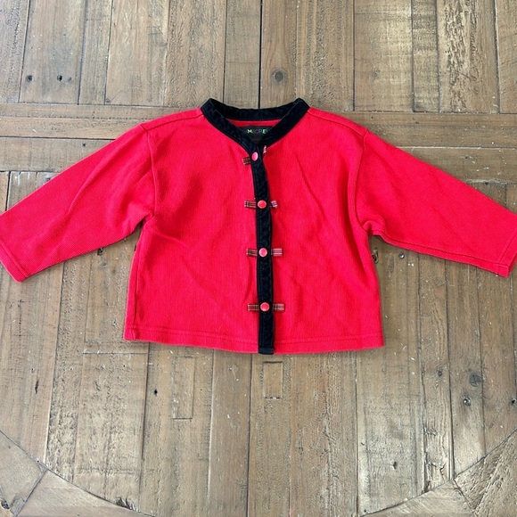 Gymboree rainbow tag waffle knit velvet Scotty dog cardigan sweater - Picture 1 of 7